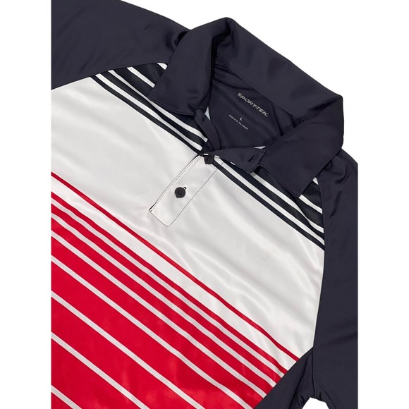 Sport-Tek Other - Sport-Tek, Red and White‎ Golf Shirt, Size L, 877-Y